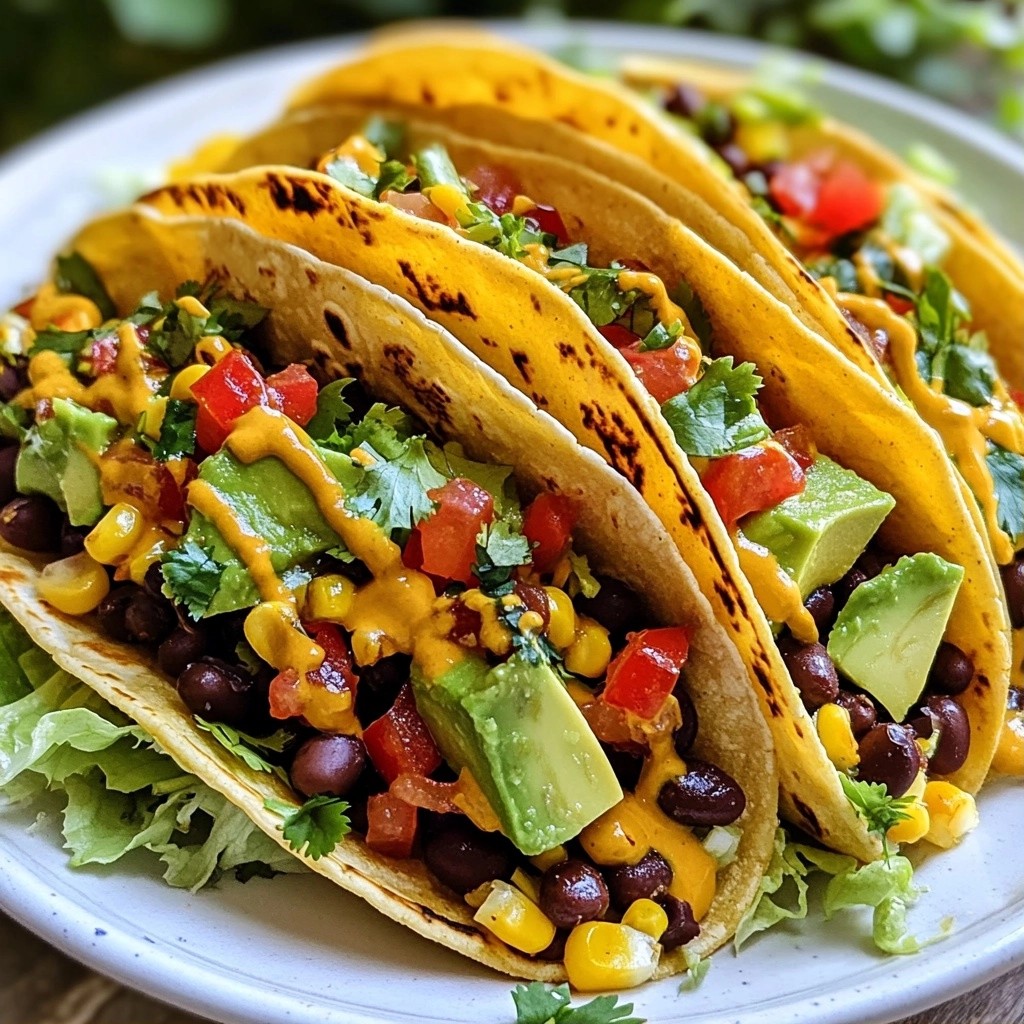 Crunchy Tex-Mex Veggie Tacos with Chipotle Sauce Delight