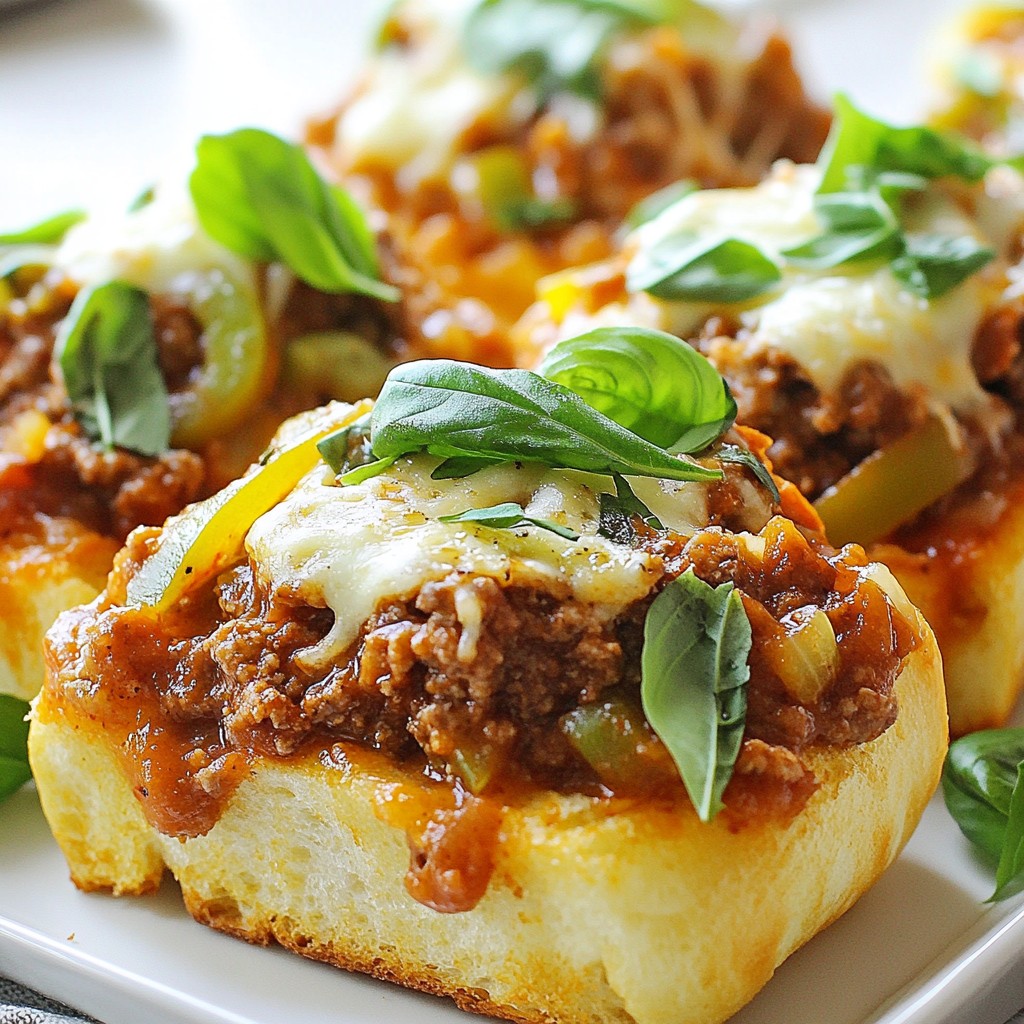 Italian Garlic Bread Sloppy Joes Simple and Flavorful