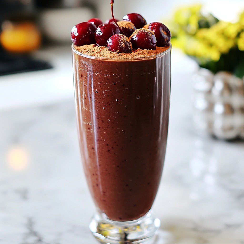 Chocolate Cherry Power Smoothie Healthy Fuel Boost