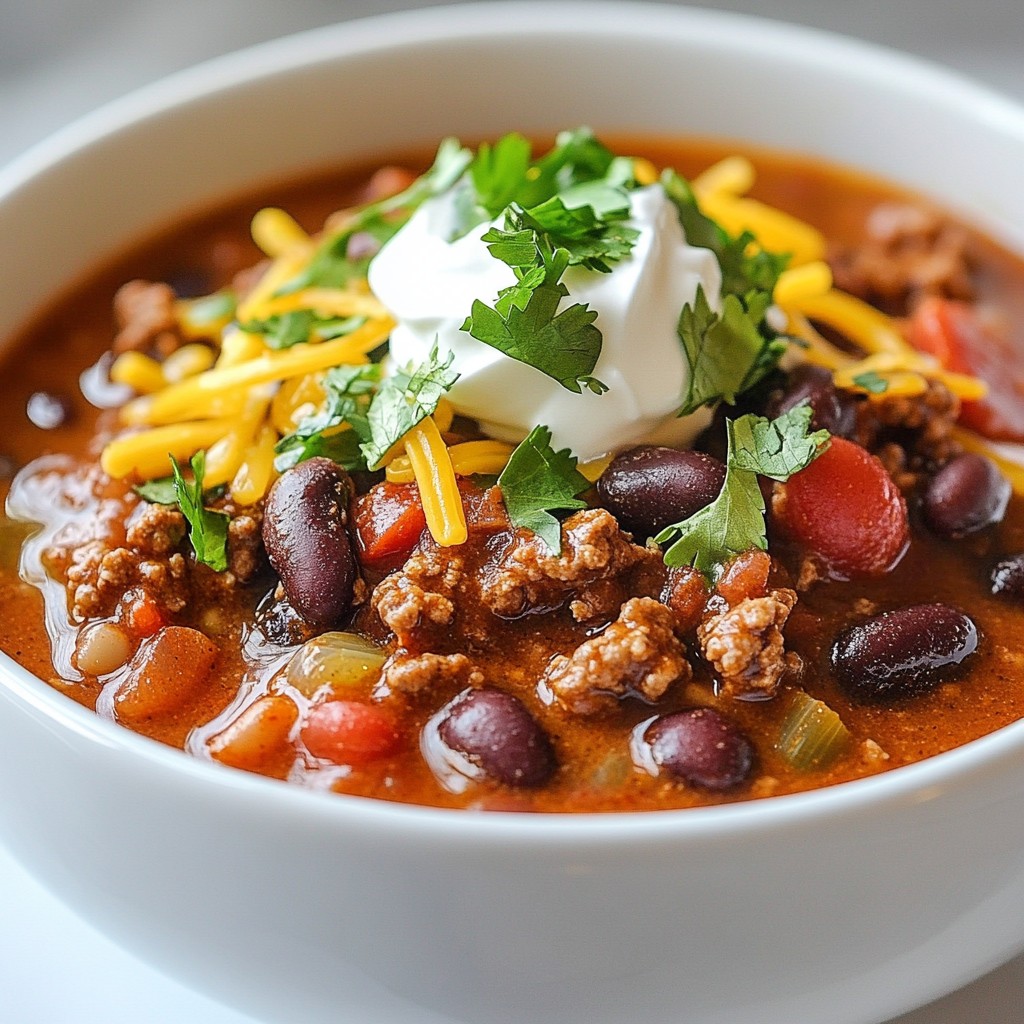 Hearty Tex-Mex Beef and Bean Chili Recipe Delight