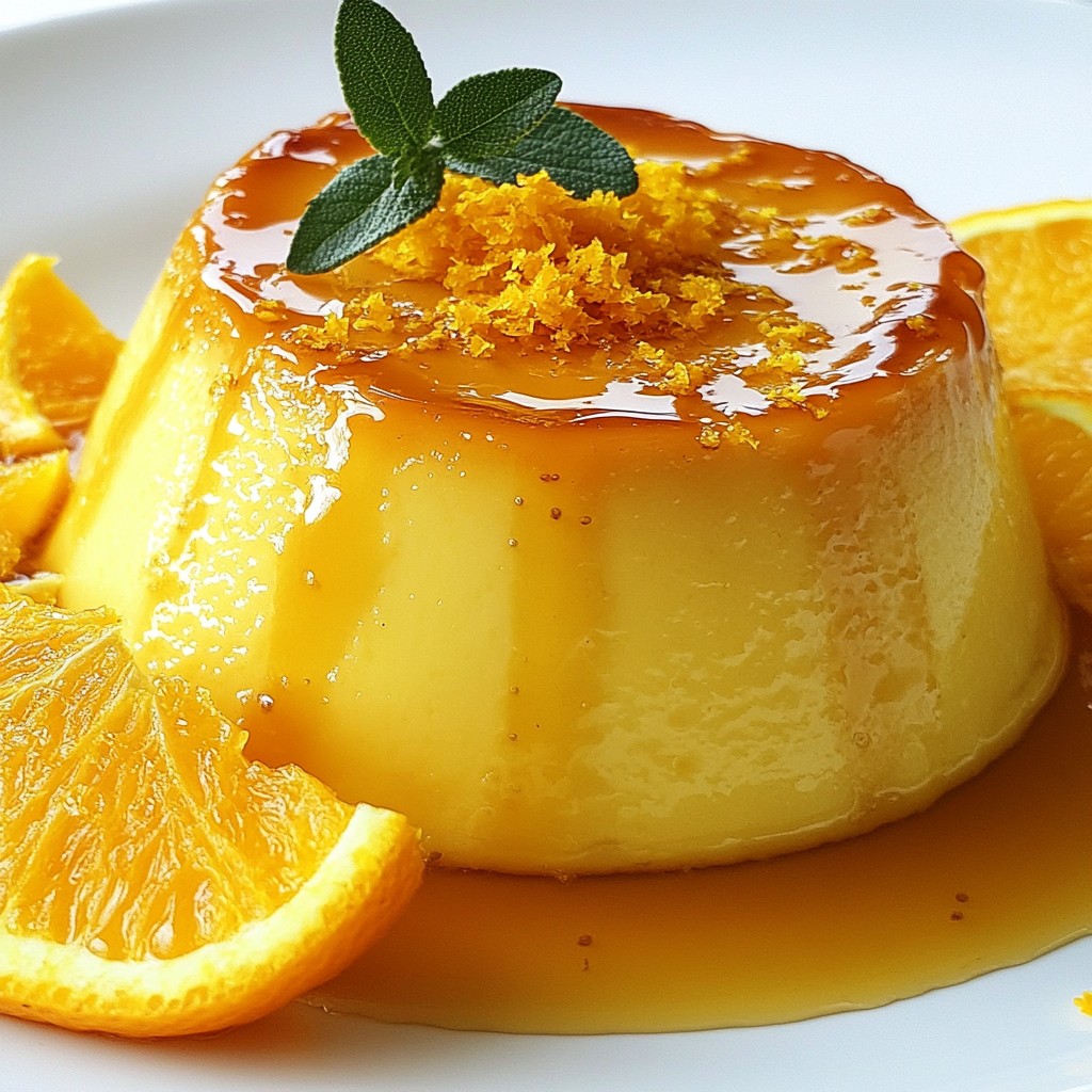 Caramel Mexican Flan with a Hint of Orange Delight