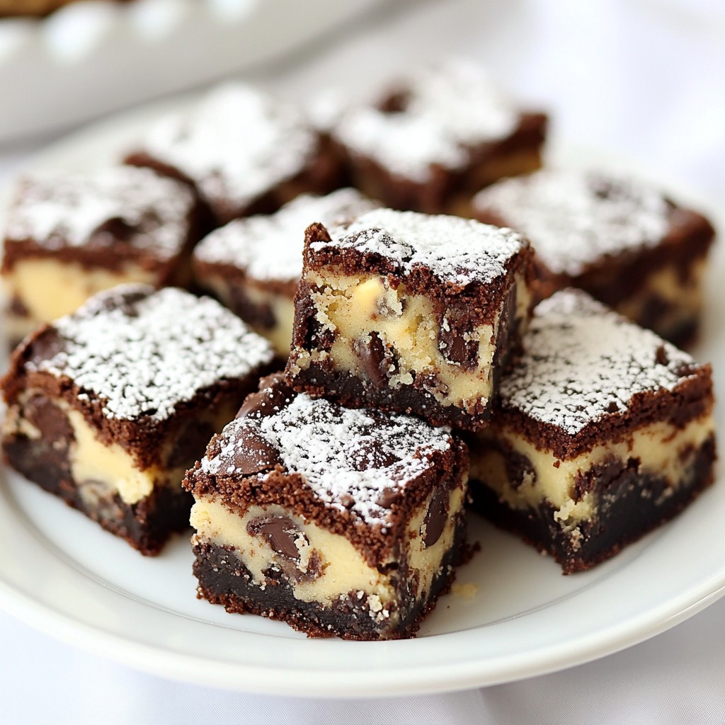 Chocolate Chip Cookie Dough Brownie Bites Delight
