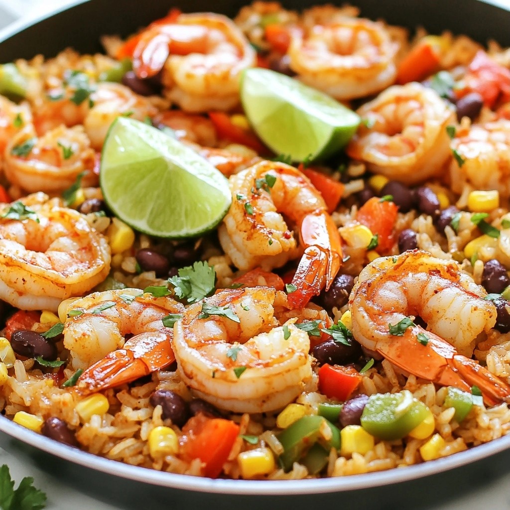 One-Pan Tex-Mex Shrimp and Rice Skillet Delight