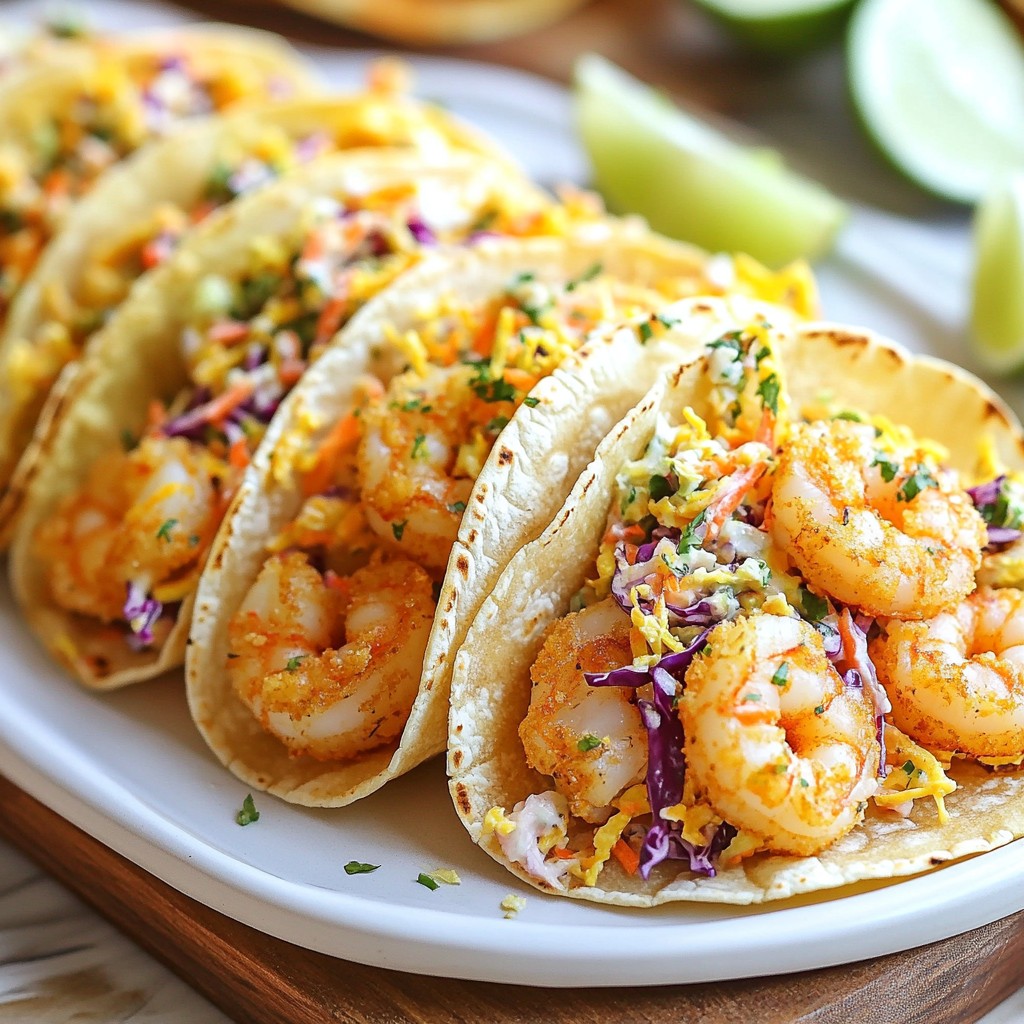 Crispy Mexican Shrimp Tacos with Chipotle Slaw Delight