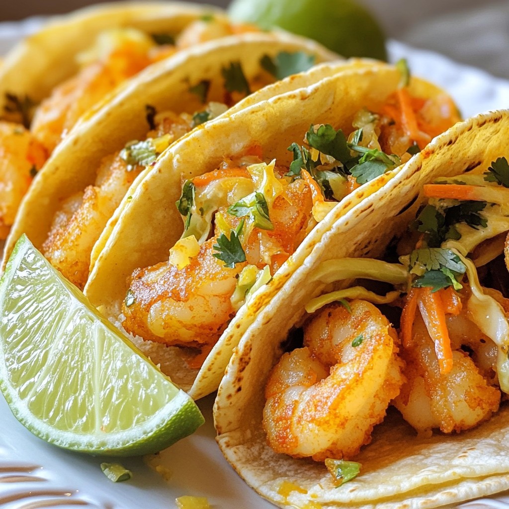 Crispy Mexican Shrimp Tacos with Chipotle Slaw Delight