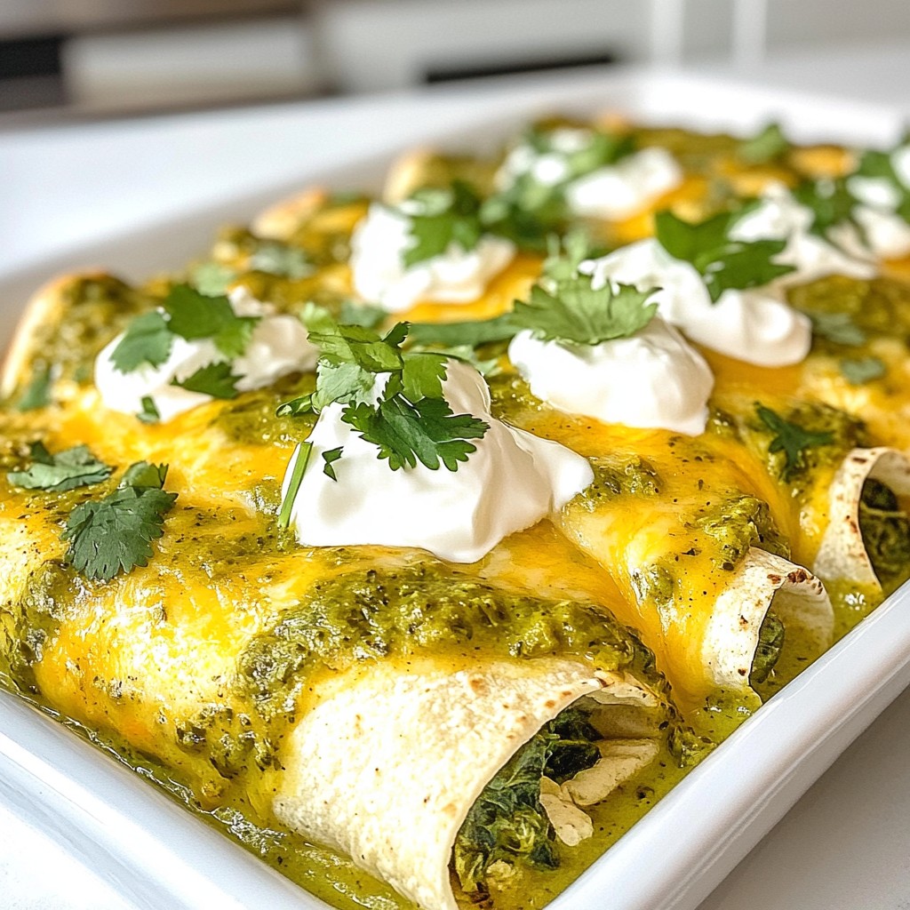 Creamy Mexican Cheese and Spinach Enchiladas Delight