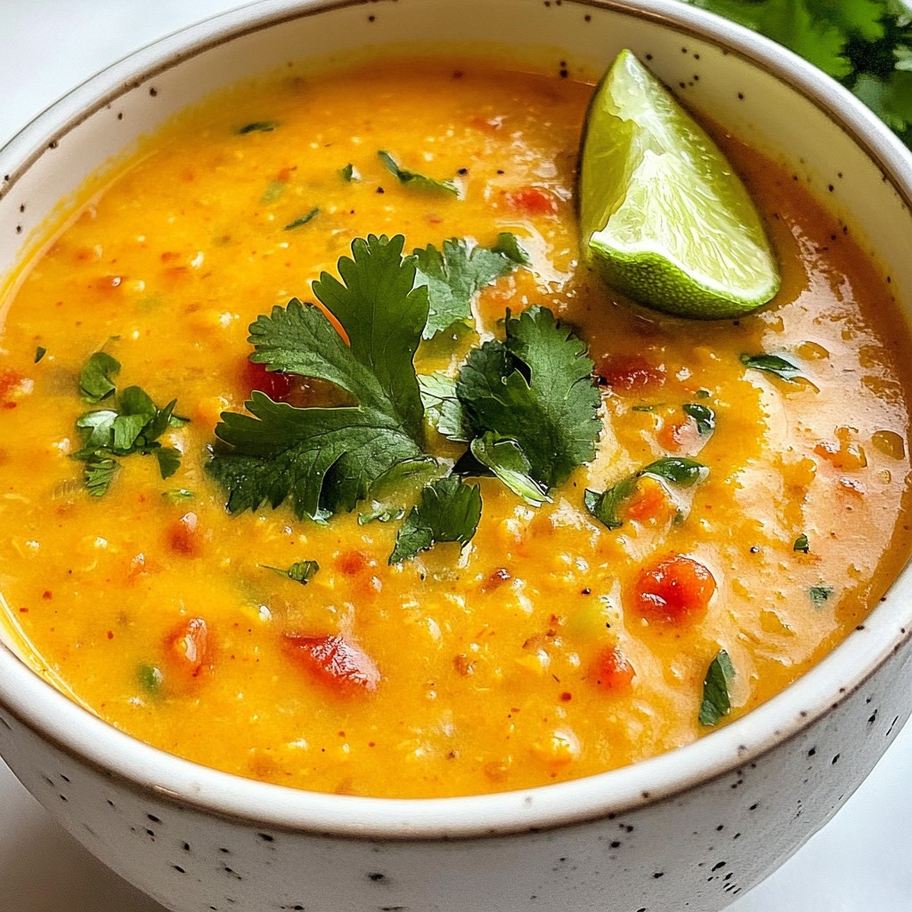 Thai Coconut Red Lentil Soup Flavorful and Easy Recipe
