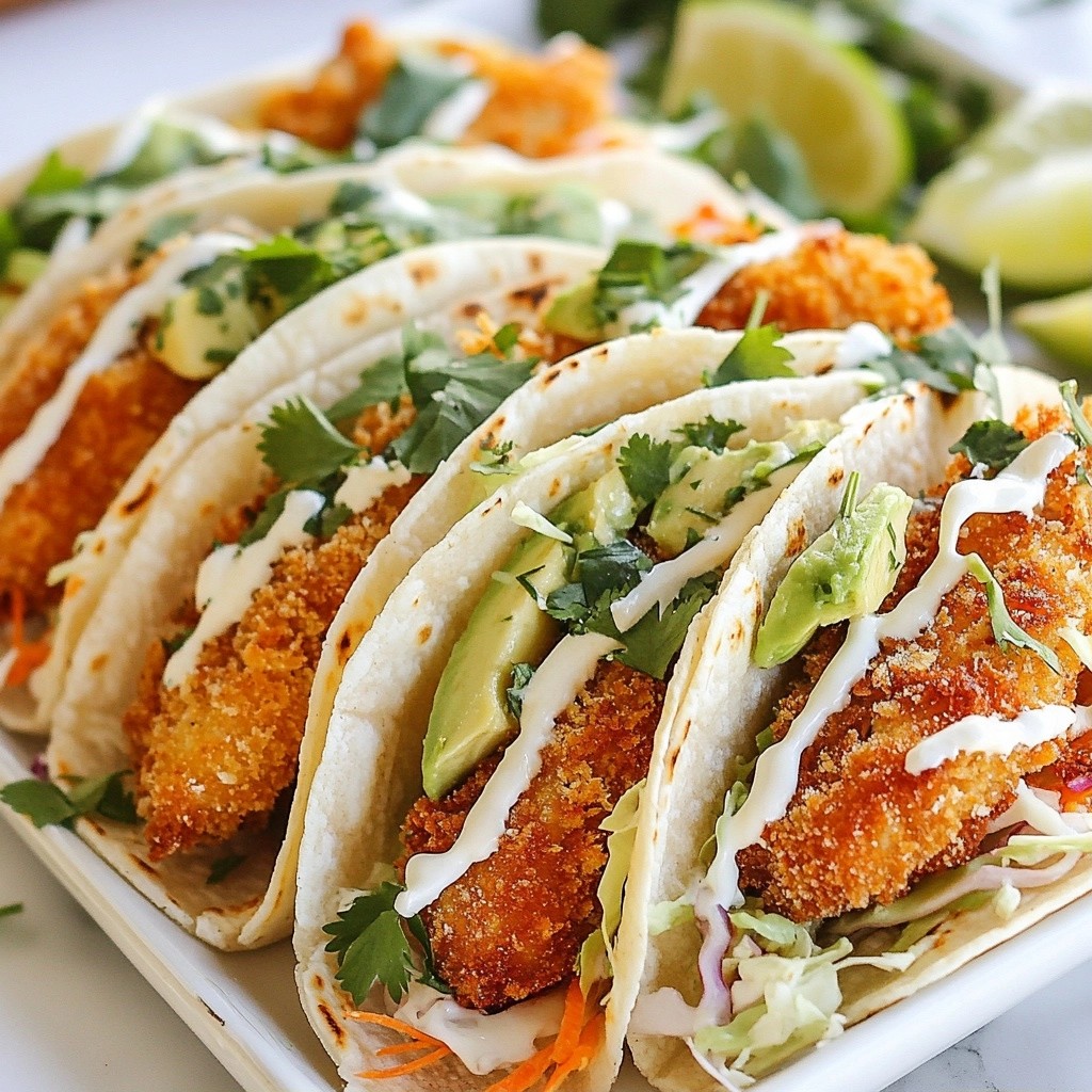Crispy Mexican Fish Tacos with Lime Crema Delight