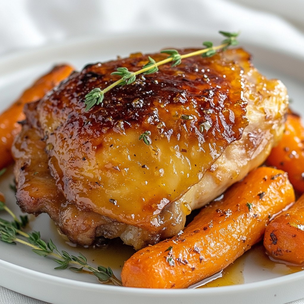 Honey Glazed Chicken and Roasted Carrots Delight