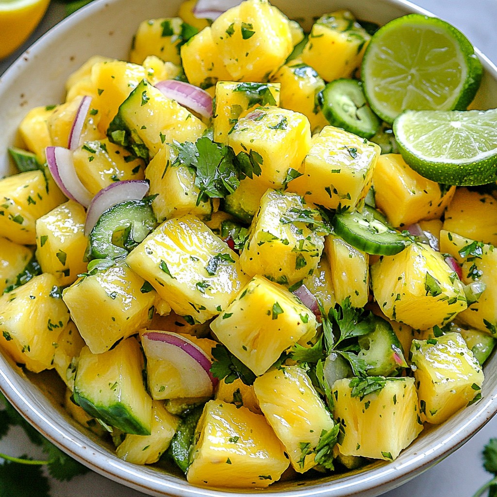 Pineapple Cucumber Salad Fresh and Flavorful Delight