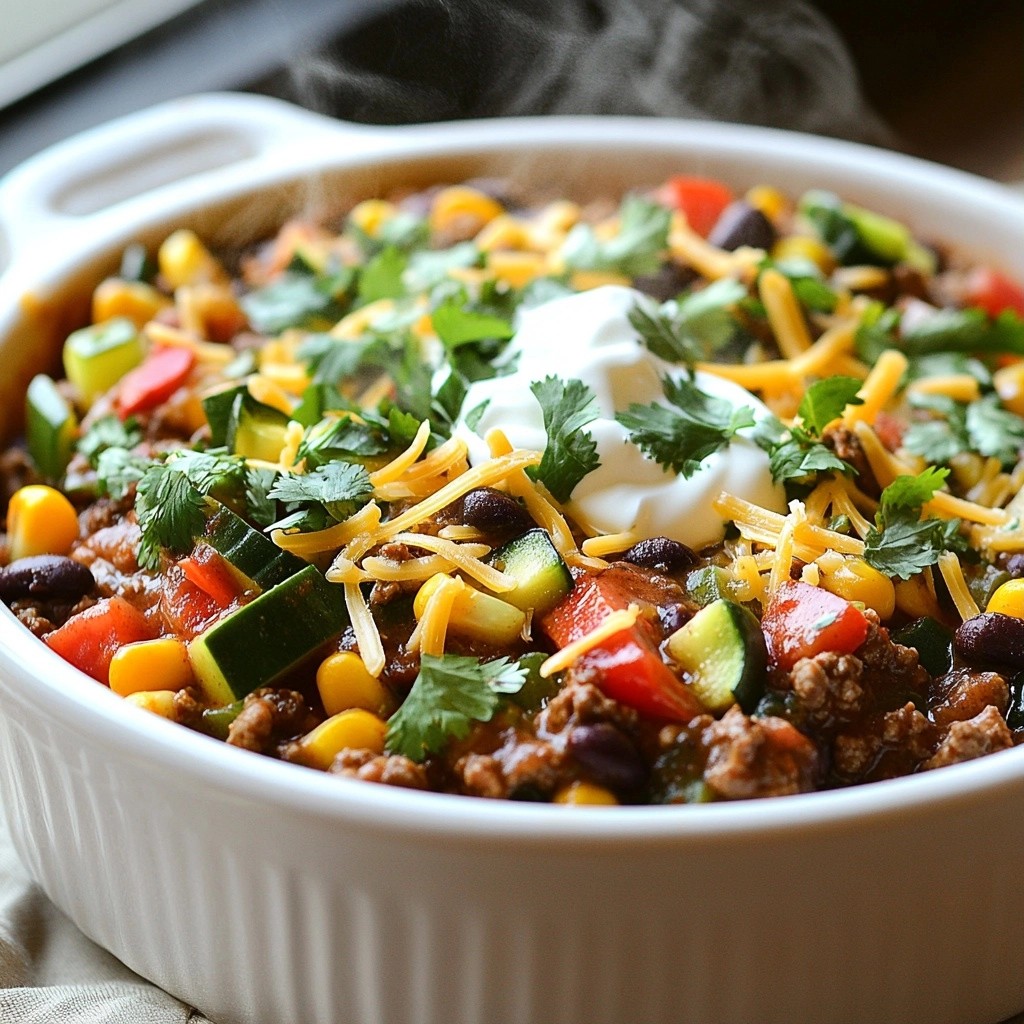 Hearty Tex-Mex Beef and Veggie Skillet Delight