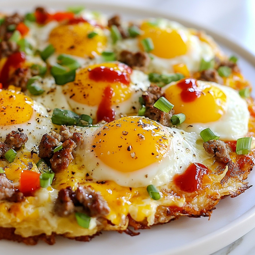 Hash Brown Breakfast Pizza Delightful Morning Meal