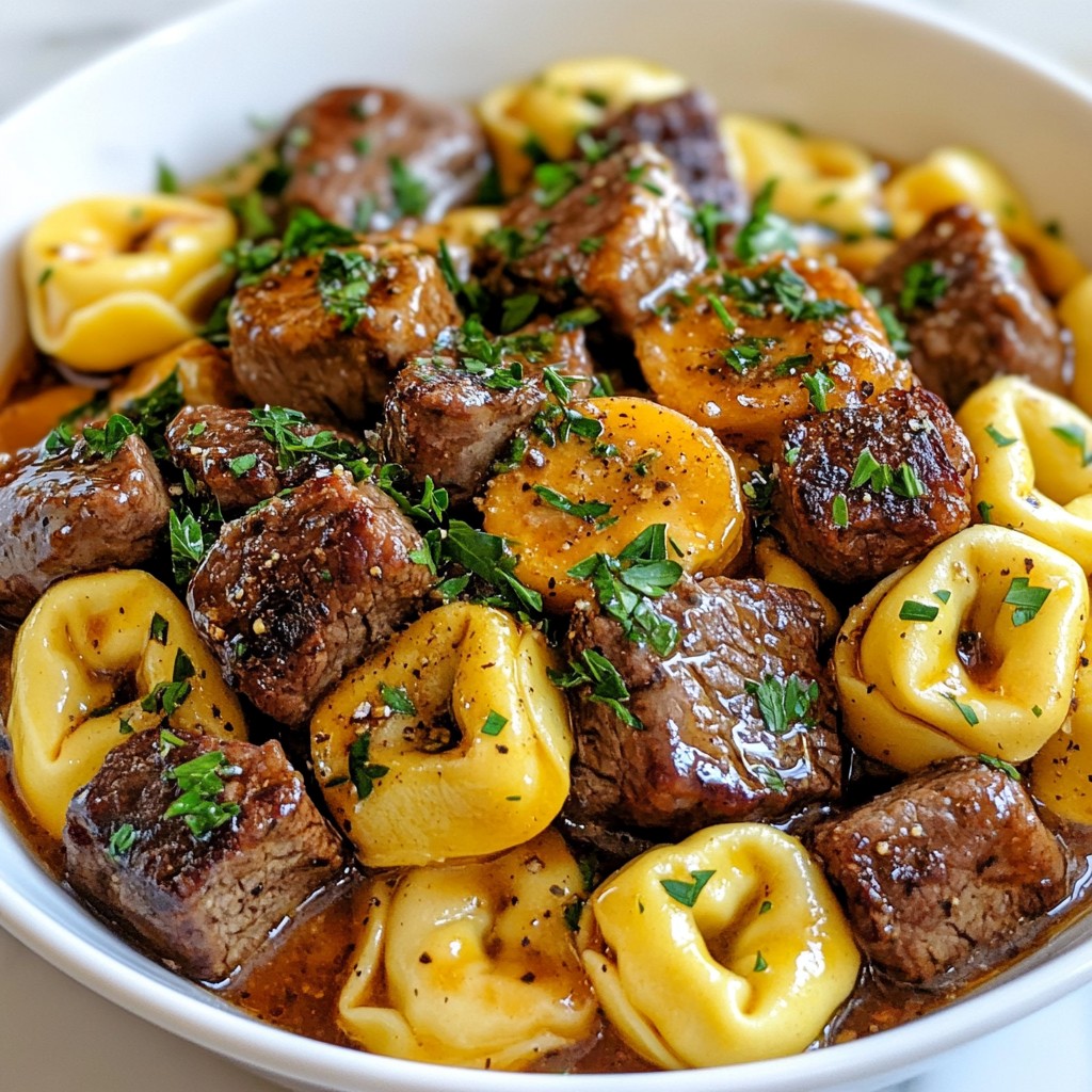 Cowboy Butter Tortellini Steak Bites Savory Delight