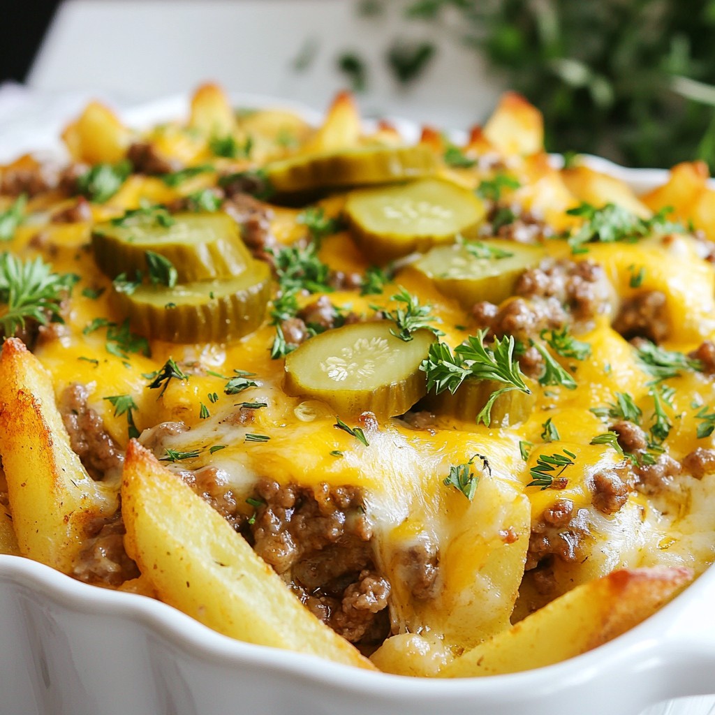 Cheeseburger French Fry Casserole Easy Family Meal