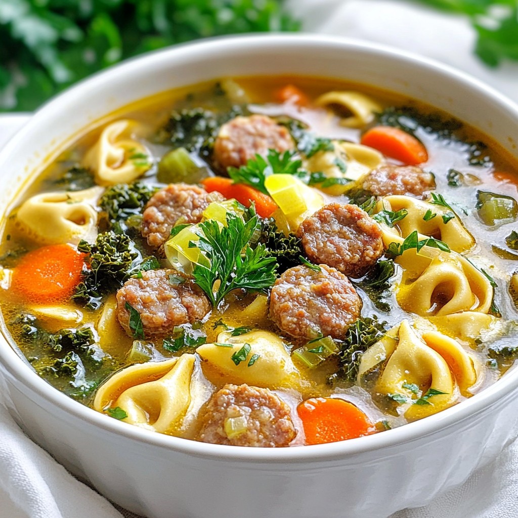 Turkey Sausage Tortellini Soup Rich and Hearty Meal