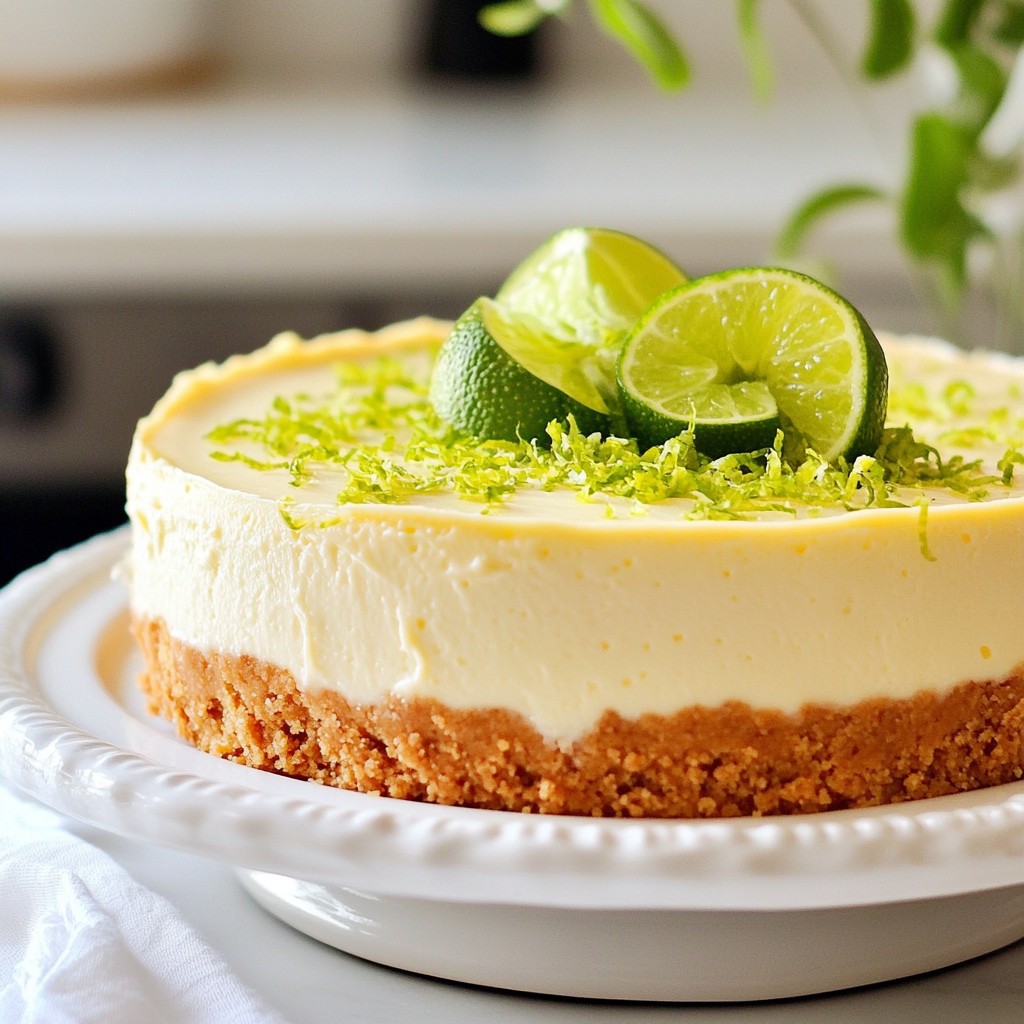 Fluffy Mexican Lime Cheesecake with Graham Crust Recipe