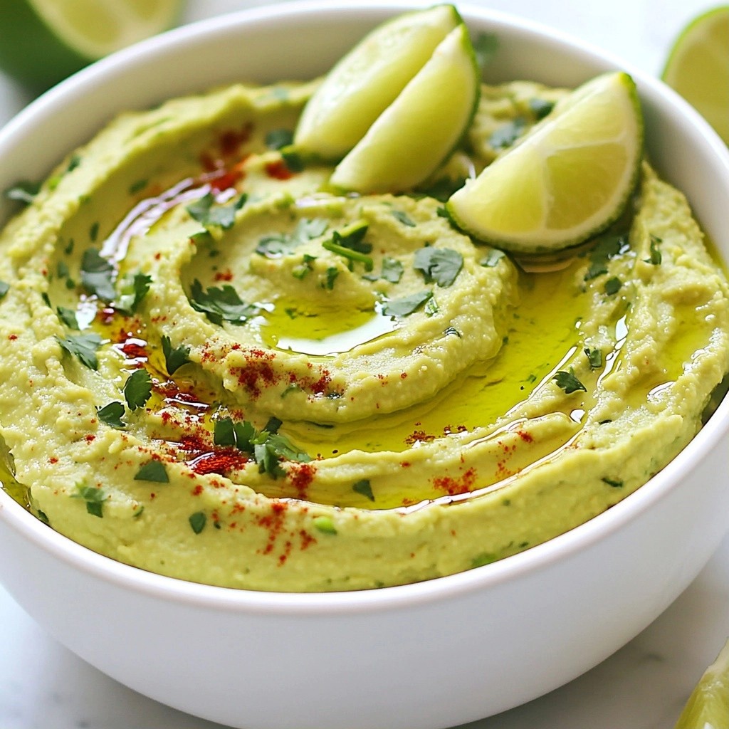 Spicy Mexican Avocado Hummus with Cilantro Delight