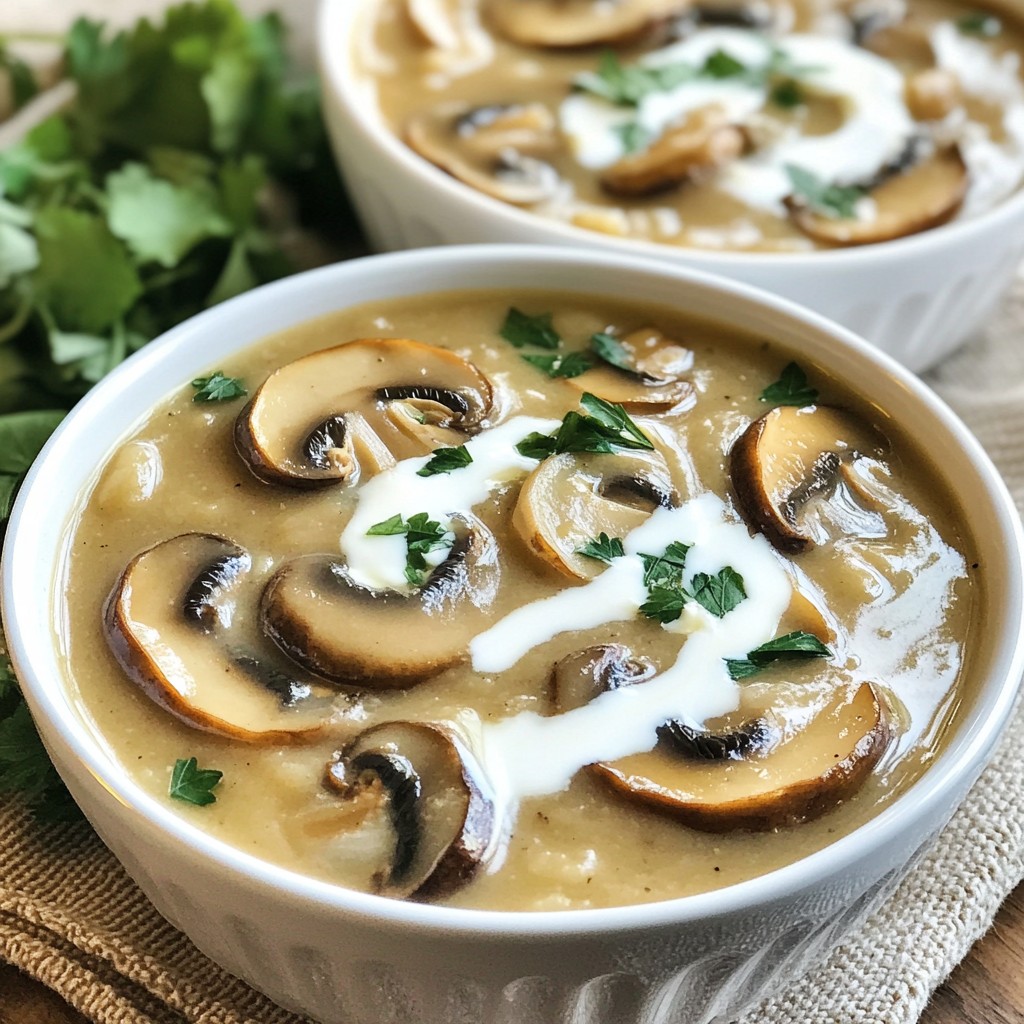 Silky Mushroom Soup Rich and Creamy Delight