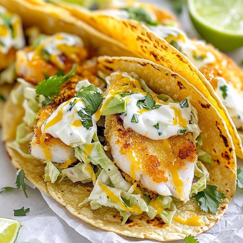 Crispy Baked Fish Tacos with Cabbage Slaw Delight