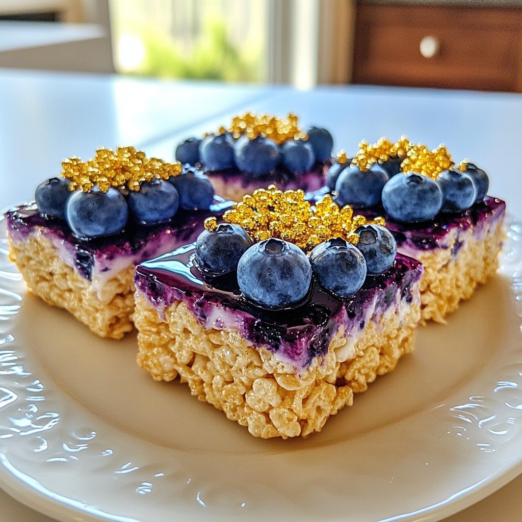 Blueberry Rice Krispies Treats Simple and Tasty Recipe