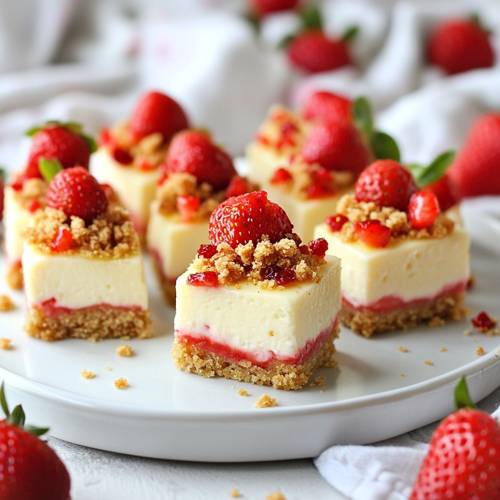 Strawberry Crunch Cheesecake Bites Easy Sweet Treat