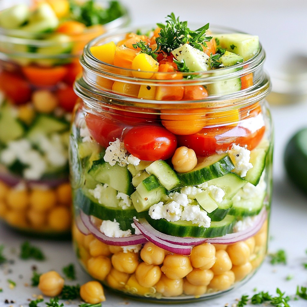 High-Protein Salad Jar for Easy Healthy Meals