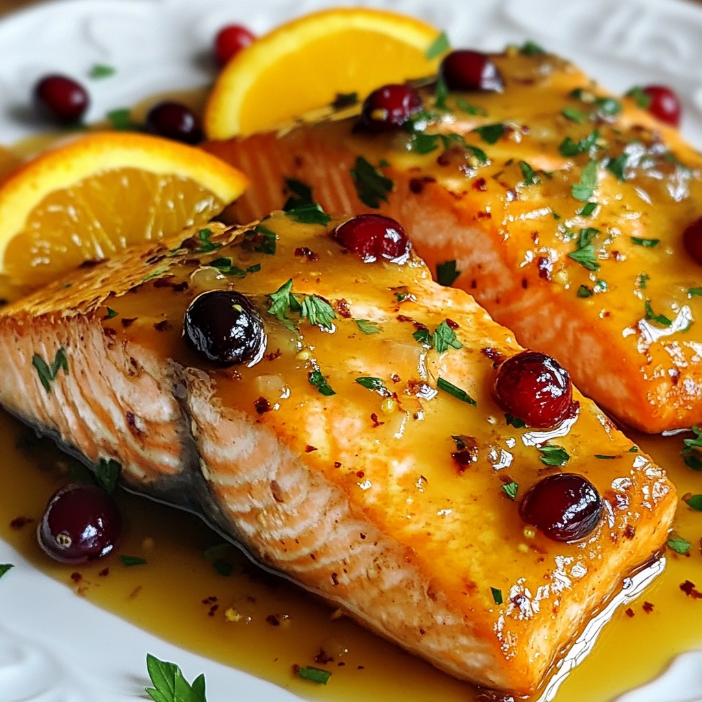 Cranberry Orange Glazed Salmon Delicious and Tangy Meal
