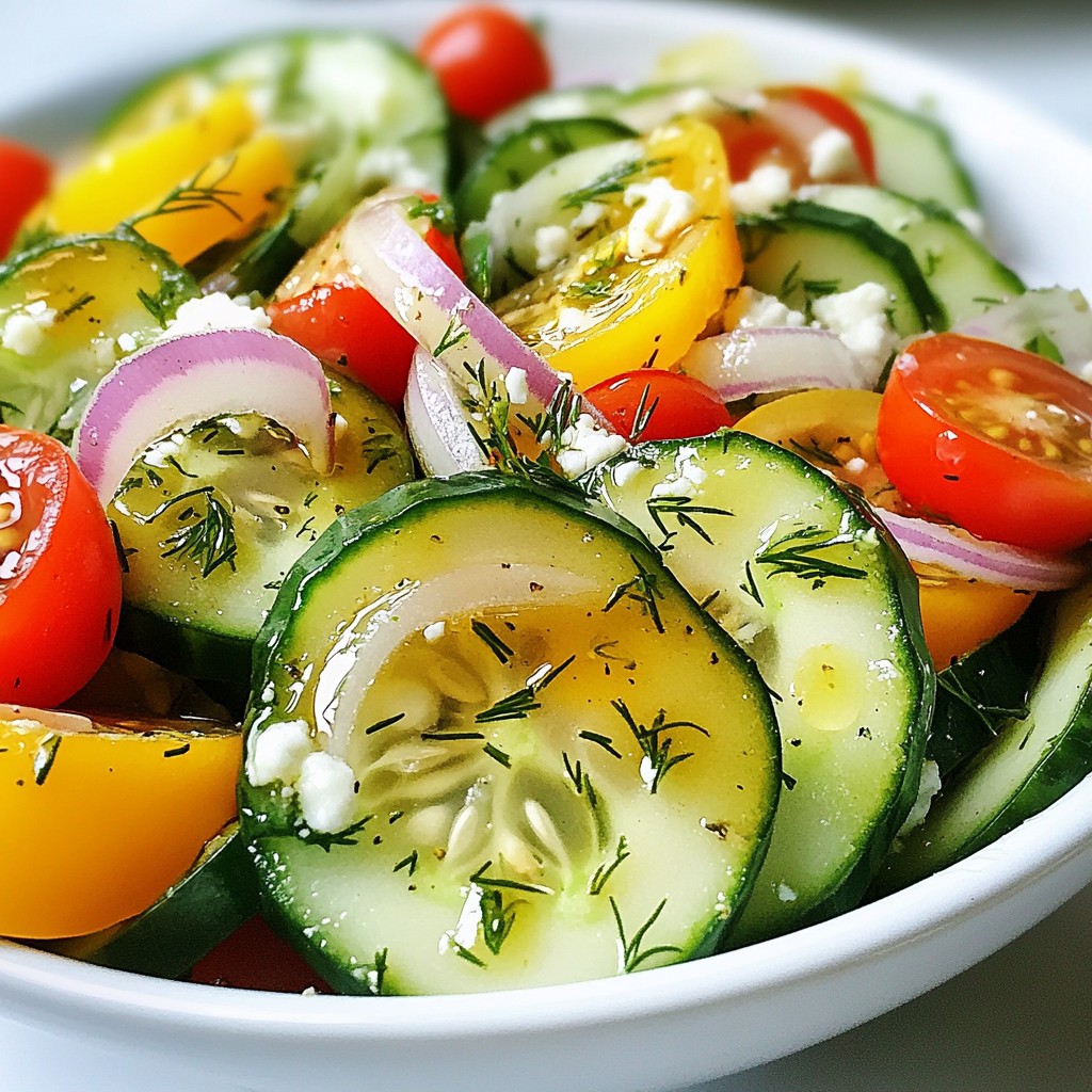 Fresh Cucumber Summer Salad Crisp and Refreshing Dish