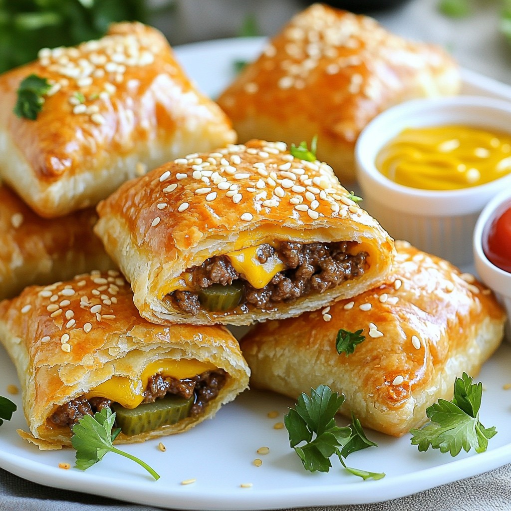 Gooey Cheeseburger Pockets Easy and Tasty Recipe
