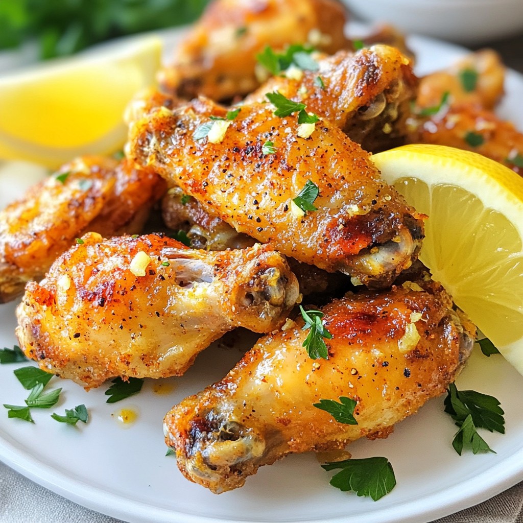Air Fryer Lemon Pepper Wings Crispy and Flavorful