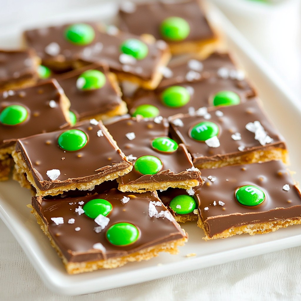St. Patrick’s Day Crack Toffee Irresistible Treat