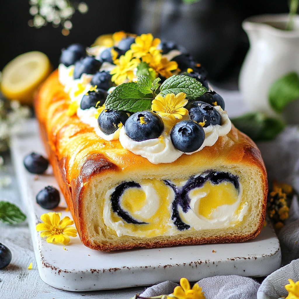 Lemon Blueberry Cream Cheese Artisan Sourdough Delight