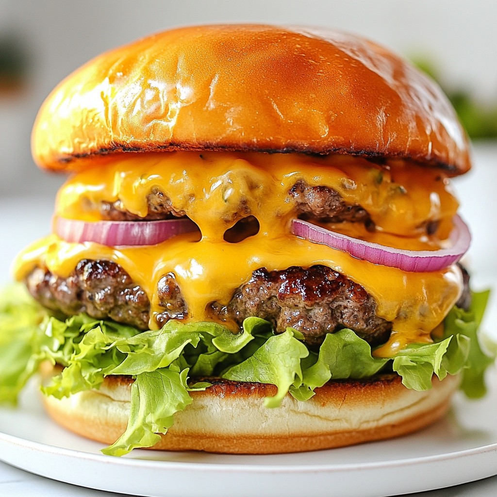 Double Cheesy Smash Burger with Tasty Secret Sauce