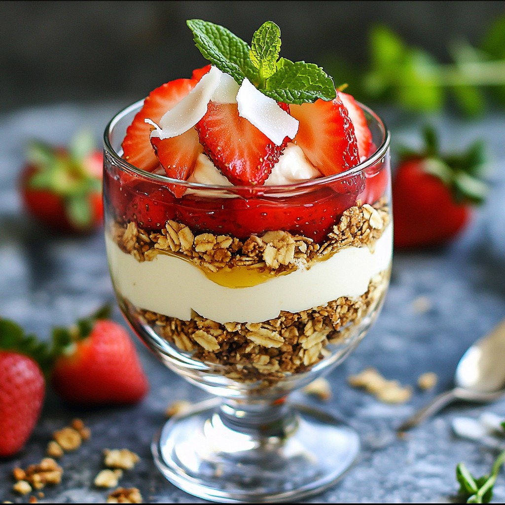 Strawberry Crunch Cheesecake Parfait Delight Recipe