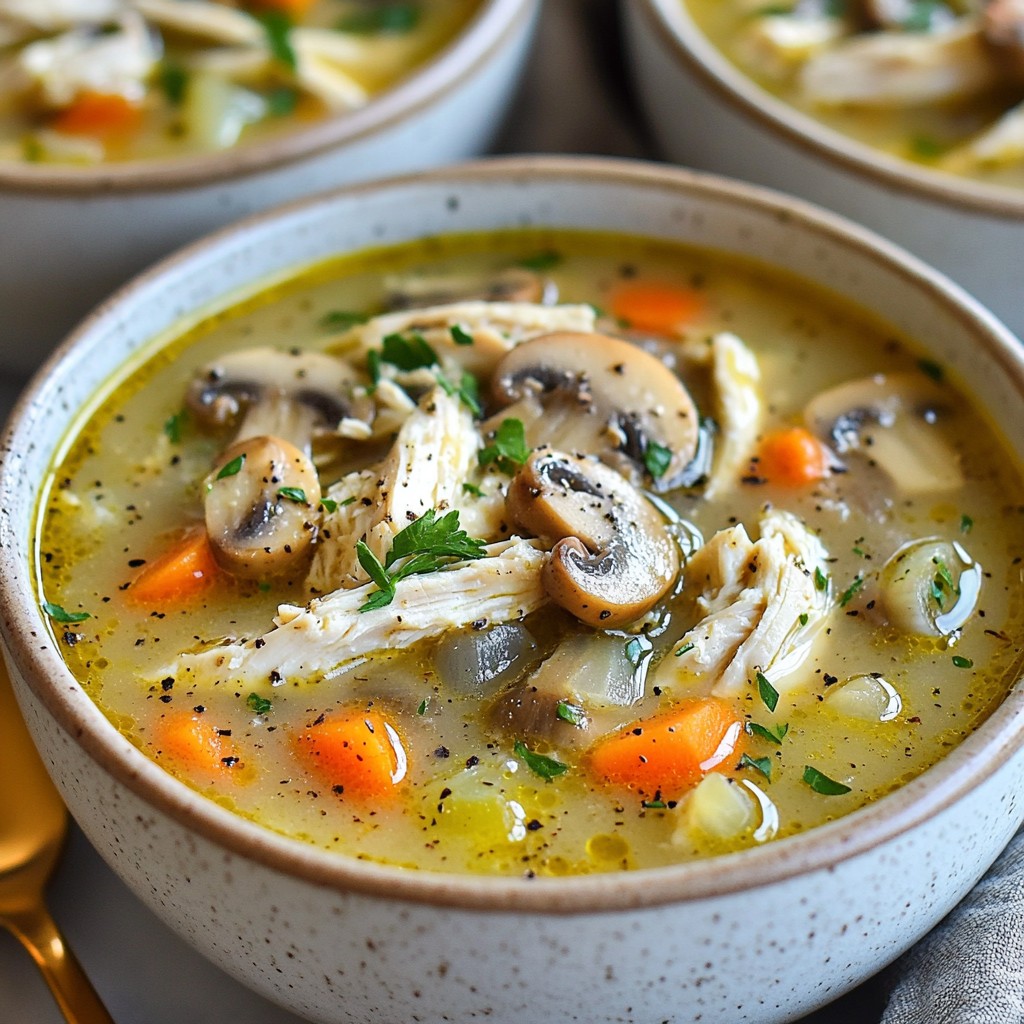 Rotisserie Chicken Mushroom Soup Hearty and Simple Dish