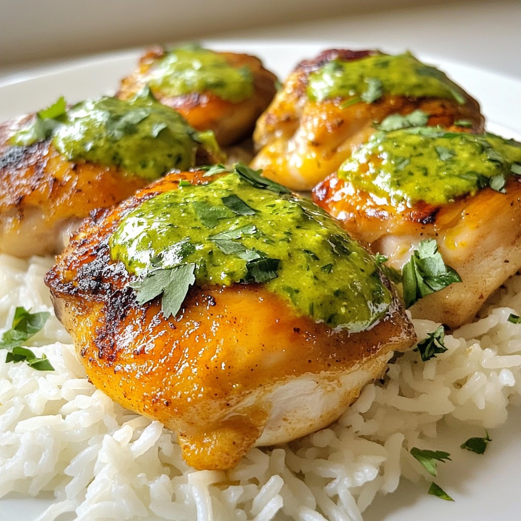 Peruvian Chicken and Rice with Green Sauce Delight