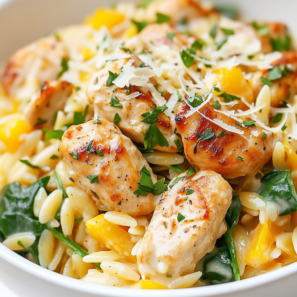 Flavorful One-Pot Cajun Chicken Alfredo Orzo Dish