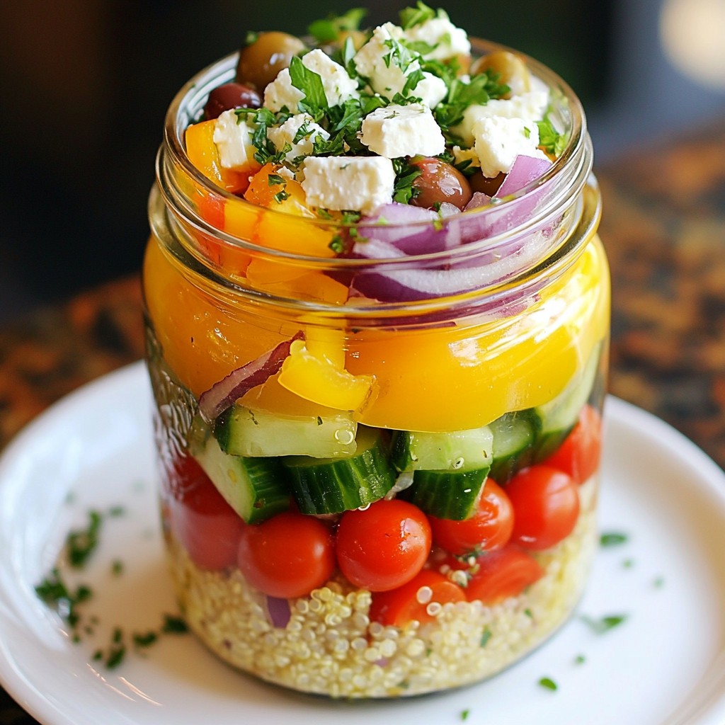 Mason Jar Greek Salad Fresh and Flavorful Delight