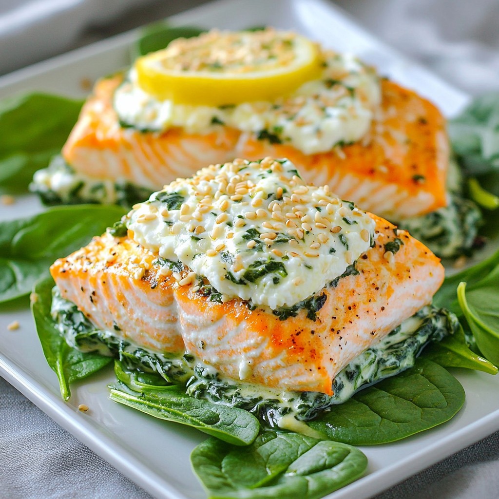 Baked Salmon with Spinach Flavorful and Easy Recipe