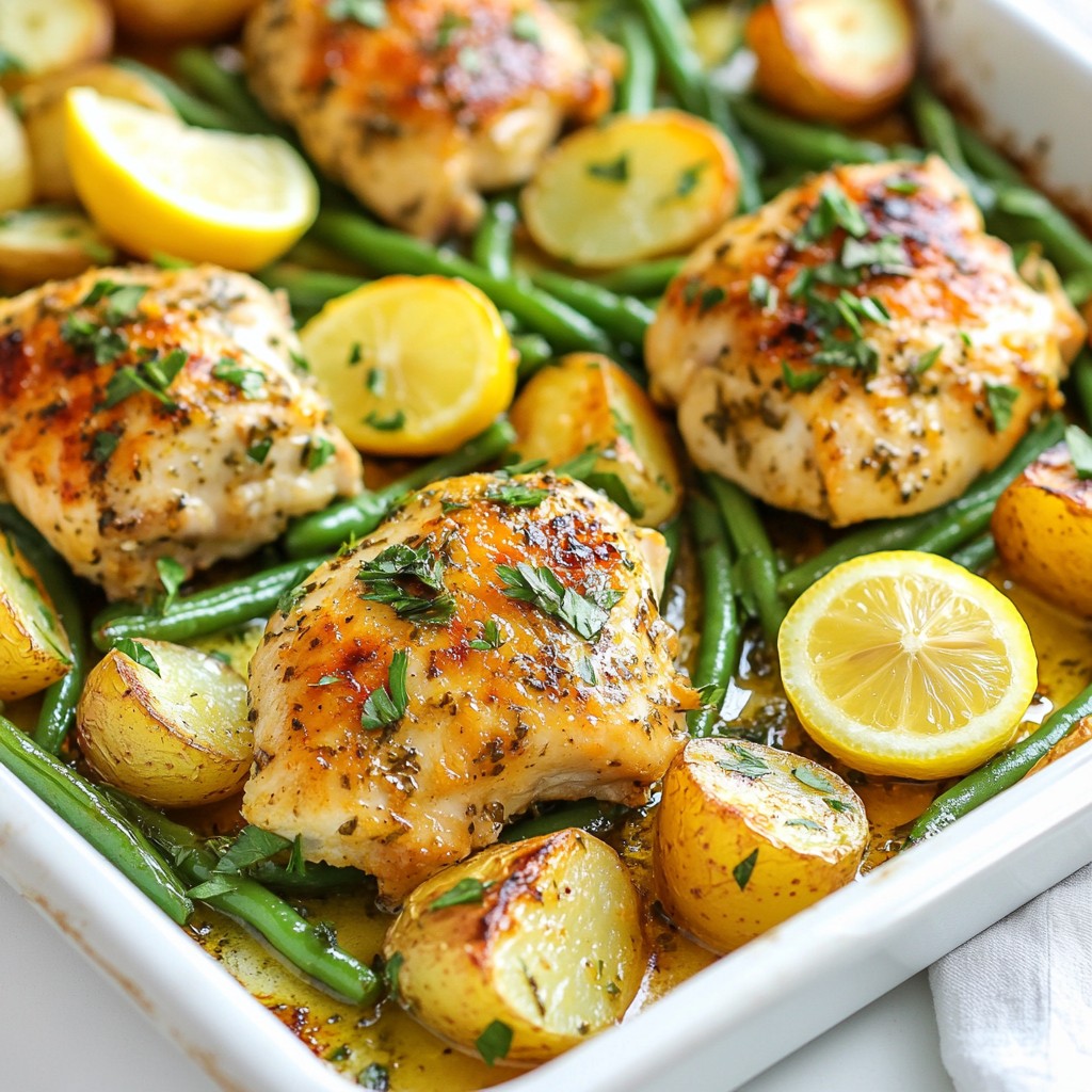 Sheet Pan Chicken with Potatoes & Green Beans Feast