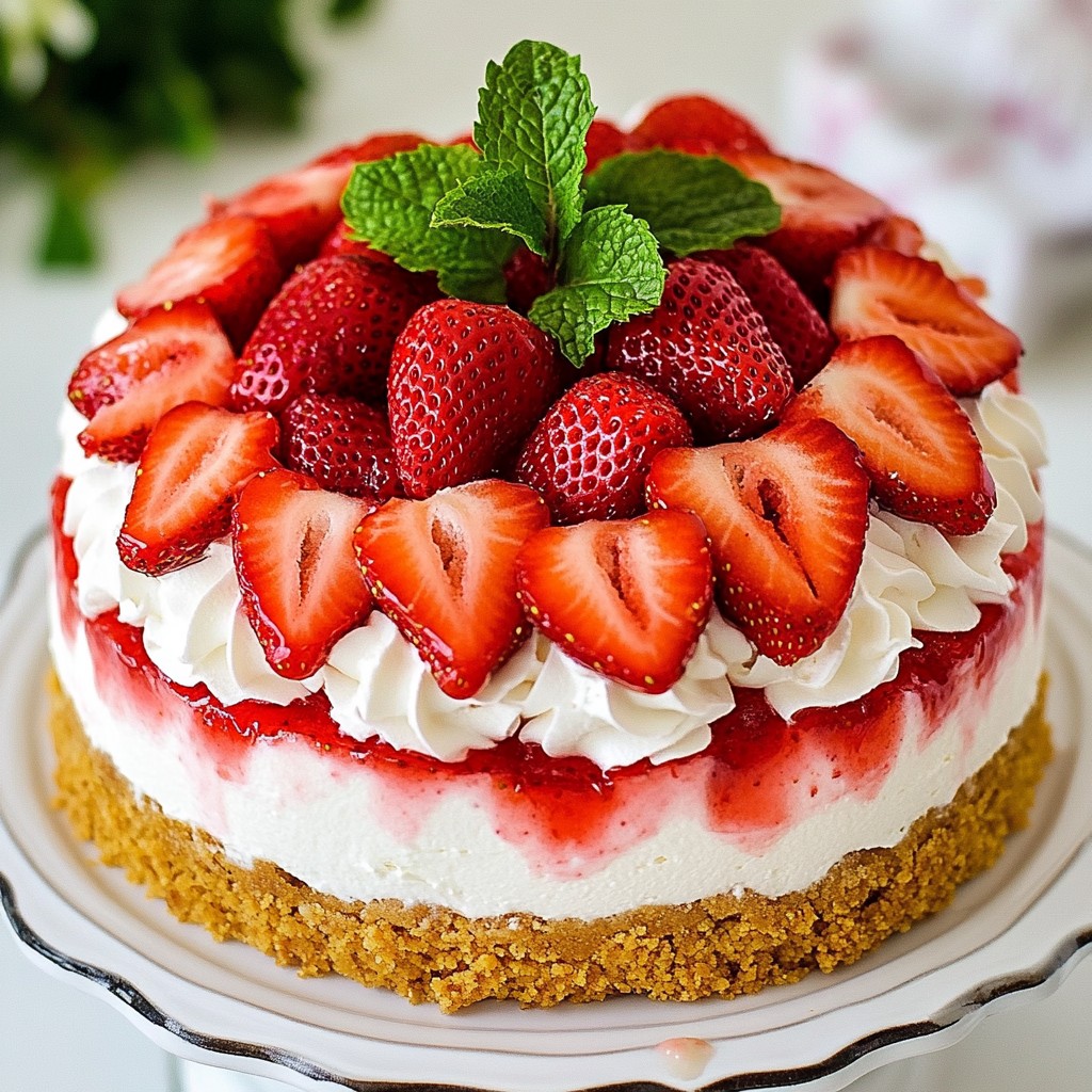 Strawberry Shortcake Cheesecake Delightful No-Bake Treat