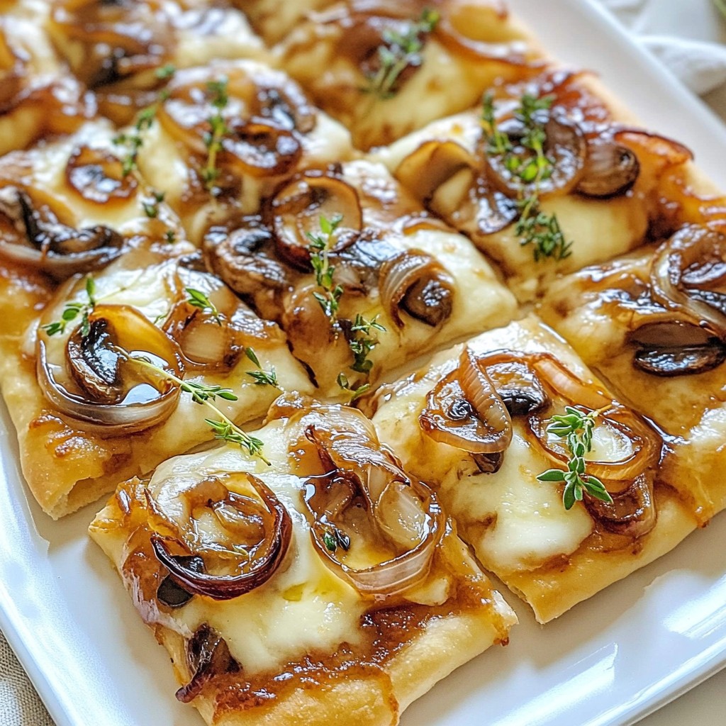 Caramelized Onion & Mushroom Flatbread Recipe Delight