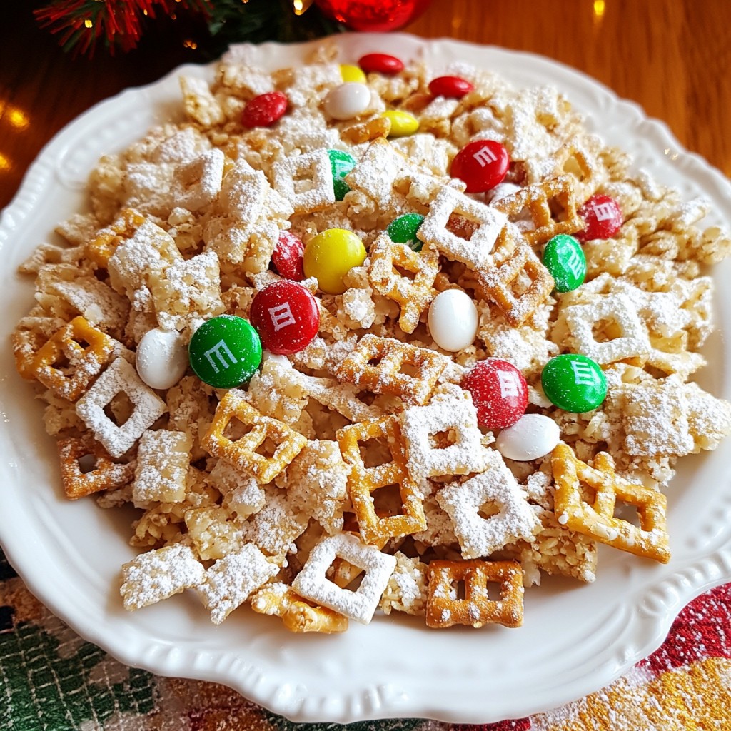 White Chocolate Reindeer Chow Festive Holiday Treat